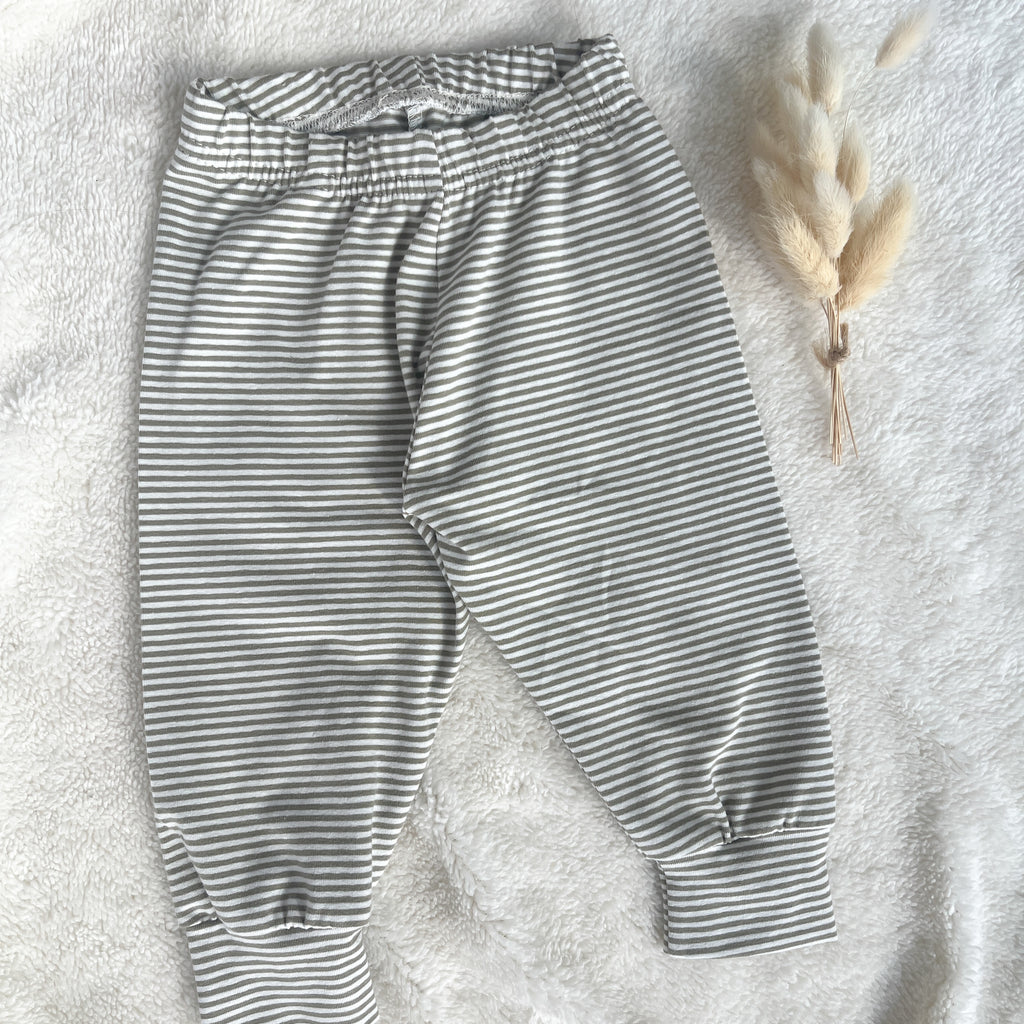 Pantalon bébé et enfant – Rayures vertes