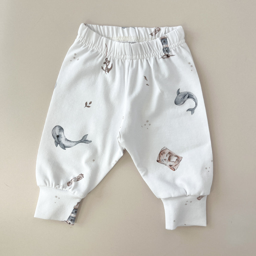Pantalon bébé – Imprimé Baleines marines