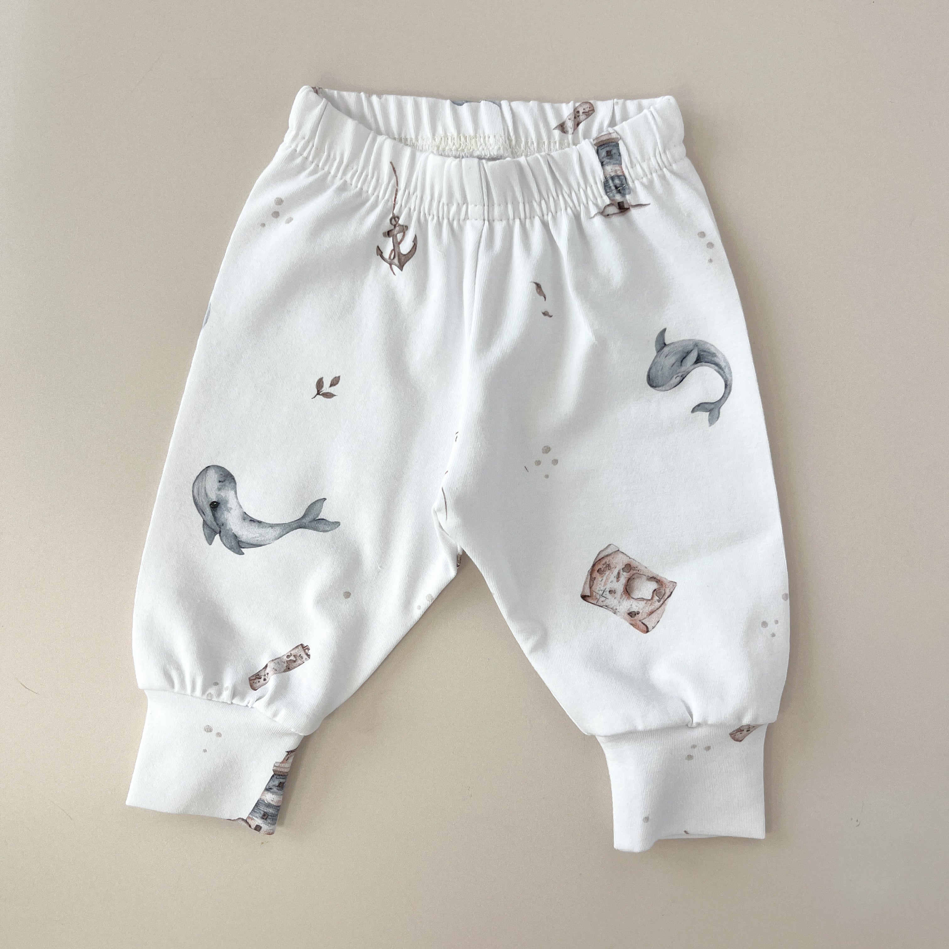 Pantalon bébé – Imprimé Baleines marines