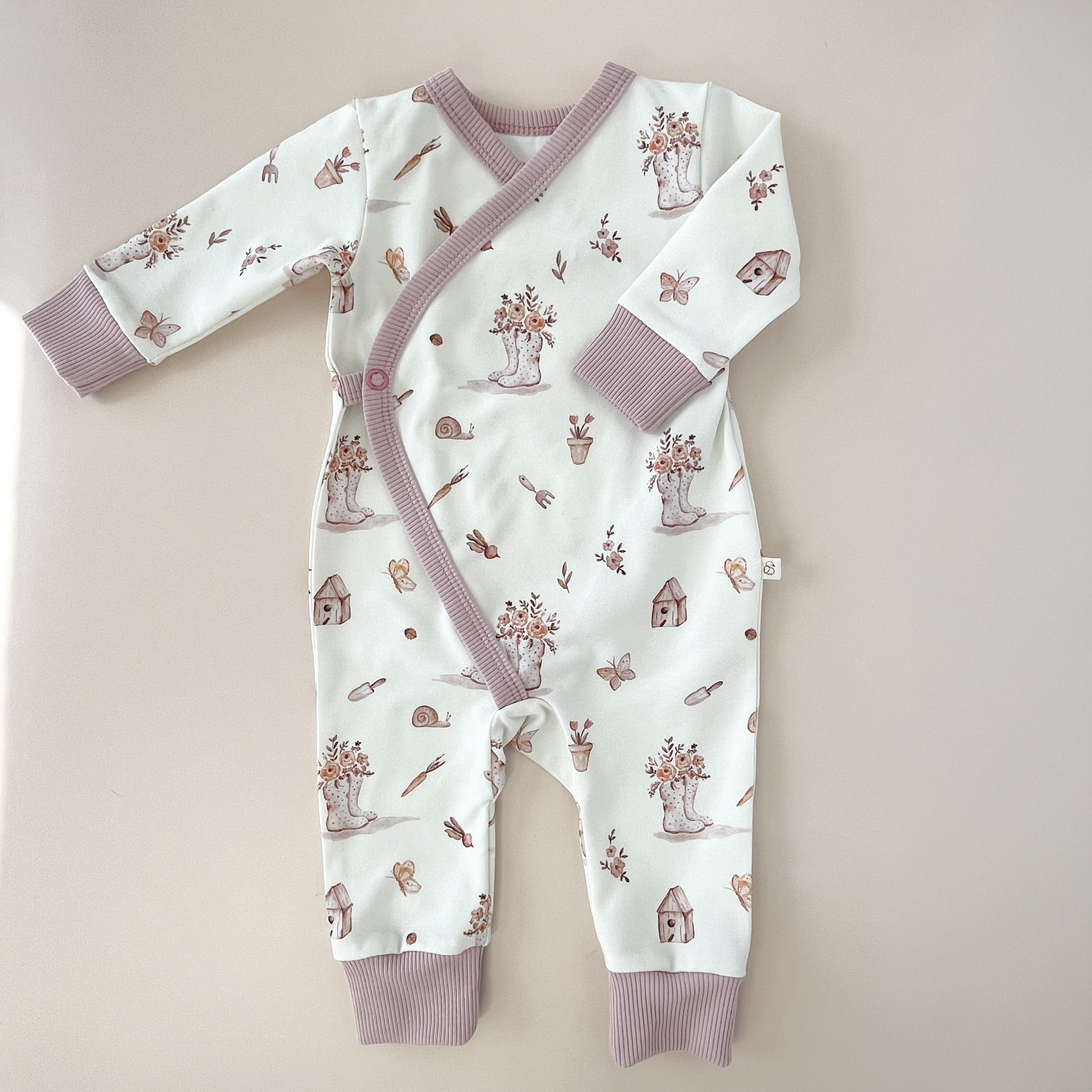 Pyjama bébé fille jersey motif Jardin Fleuri