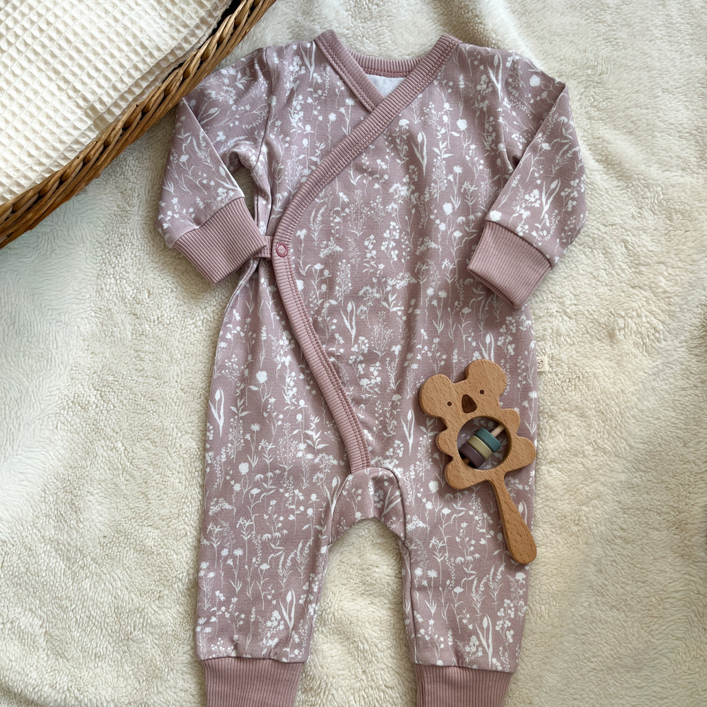 Pyjama bébé fille jersey imprimé Fleurs Roses
