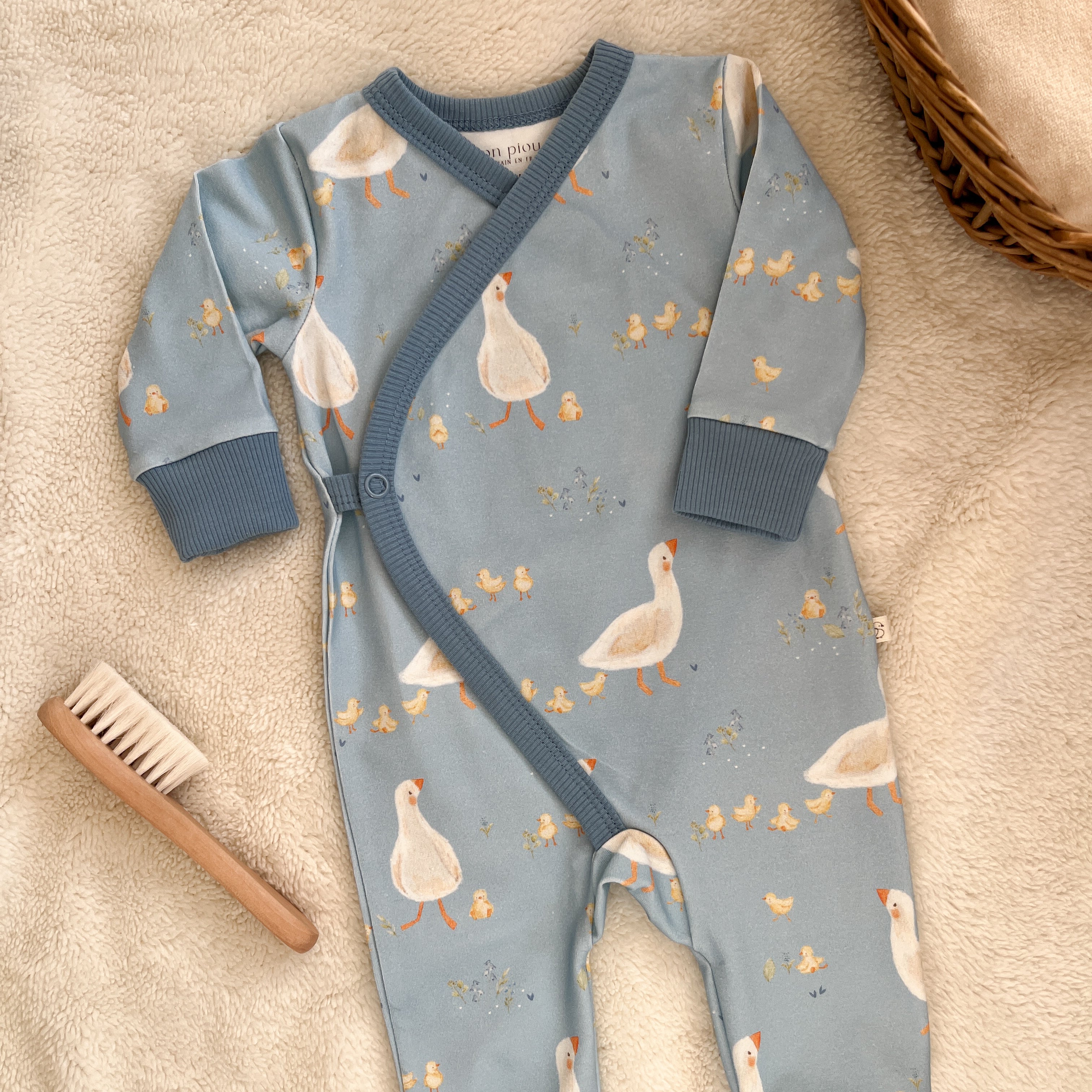 Pyjama bébé mixte jersey motif Oies