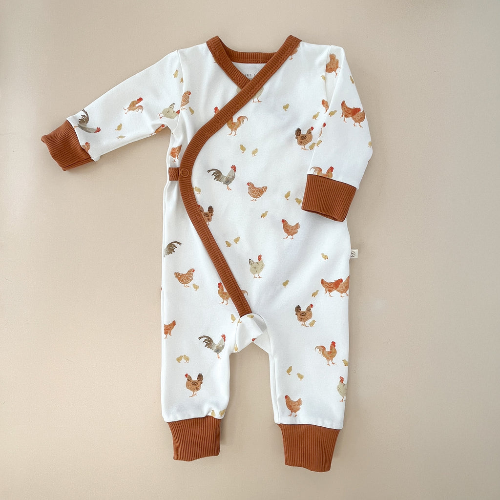 Pyjama bébé mixte jersey imprimé Poules & Poussins