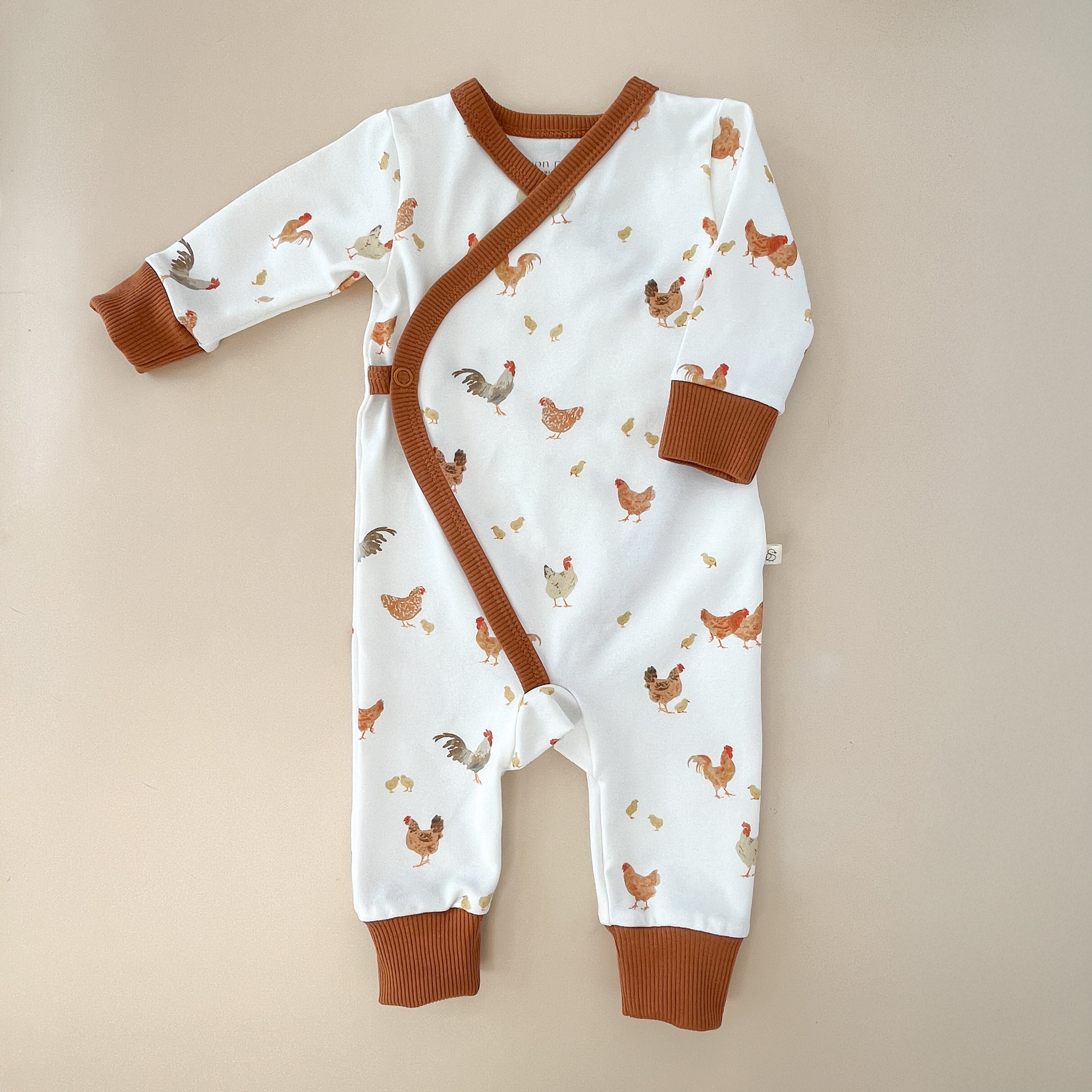 Pyjama bébé mixte jersey imprimé Poules & Poussins