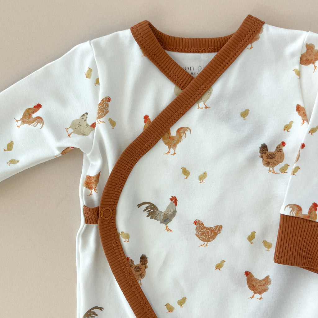 Pyjama bébé mixte jersey imprimé Poules & Poussins