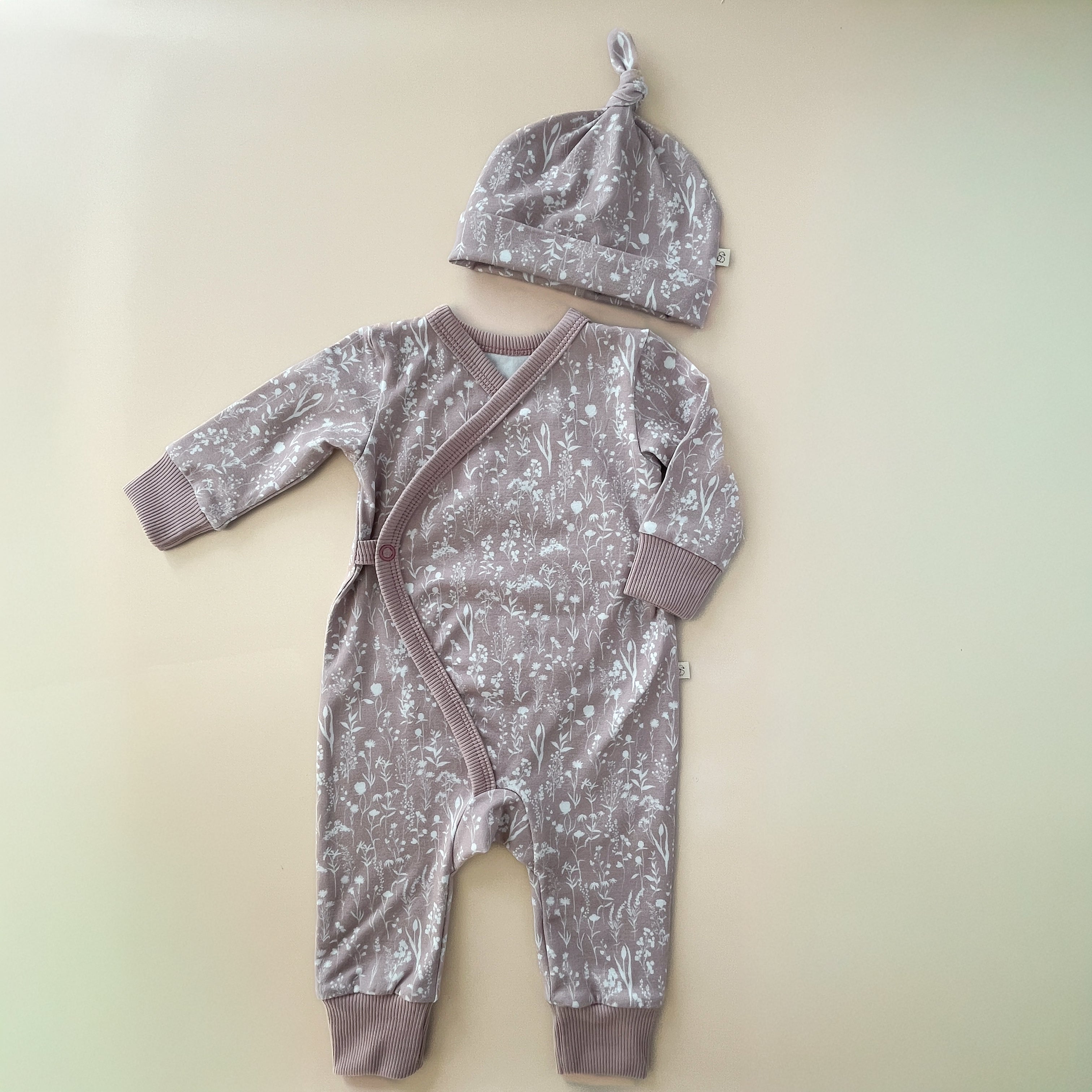 Pyjama bébé fille jersey imprimé Fleurs Roses