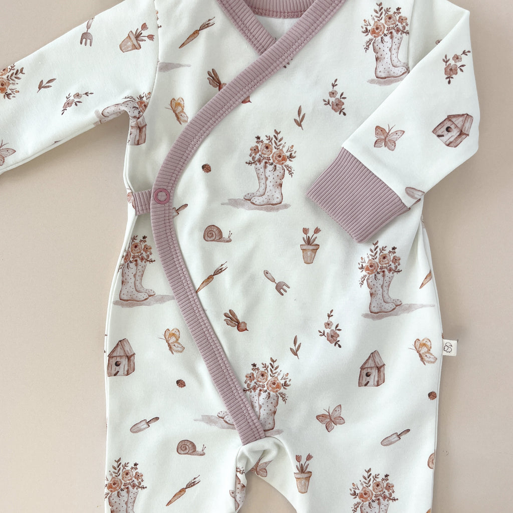 Pyjama bébé fille jersey motif Jardin Fleuri