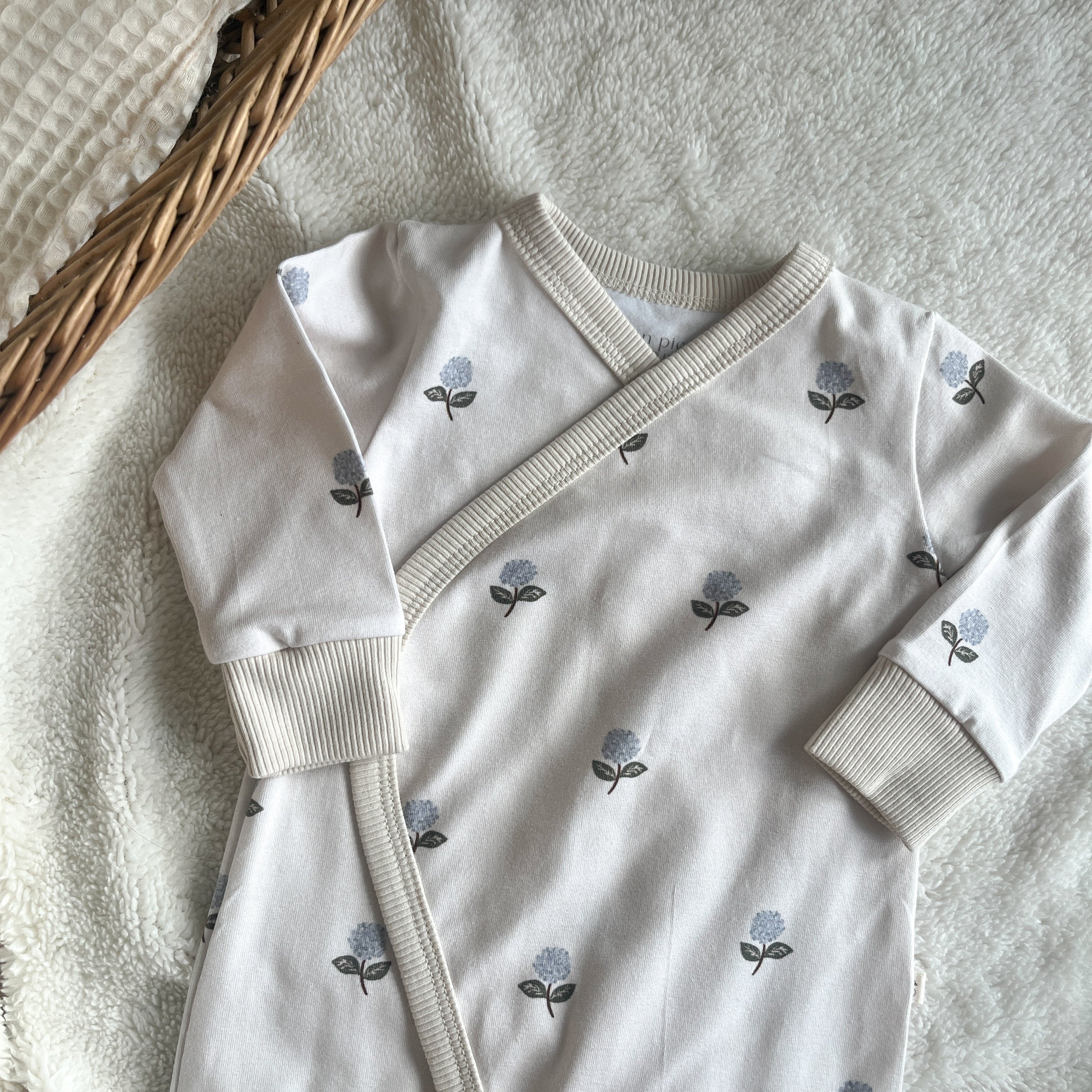 Pyjama bébé – Motif Hortensias