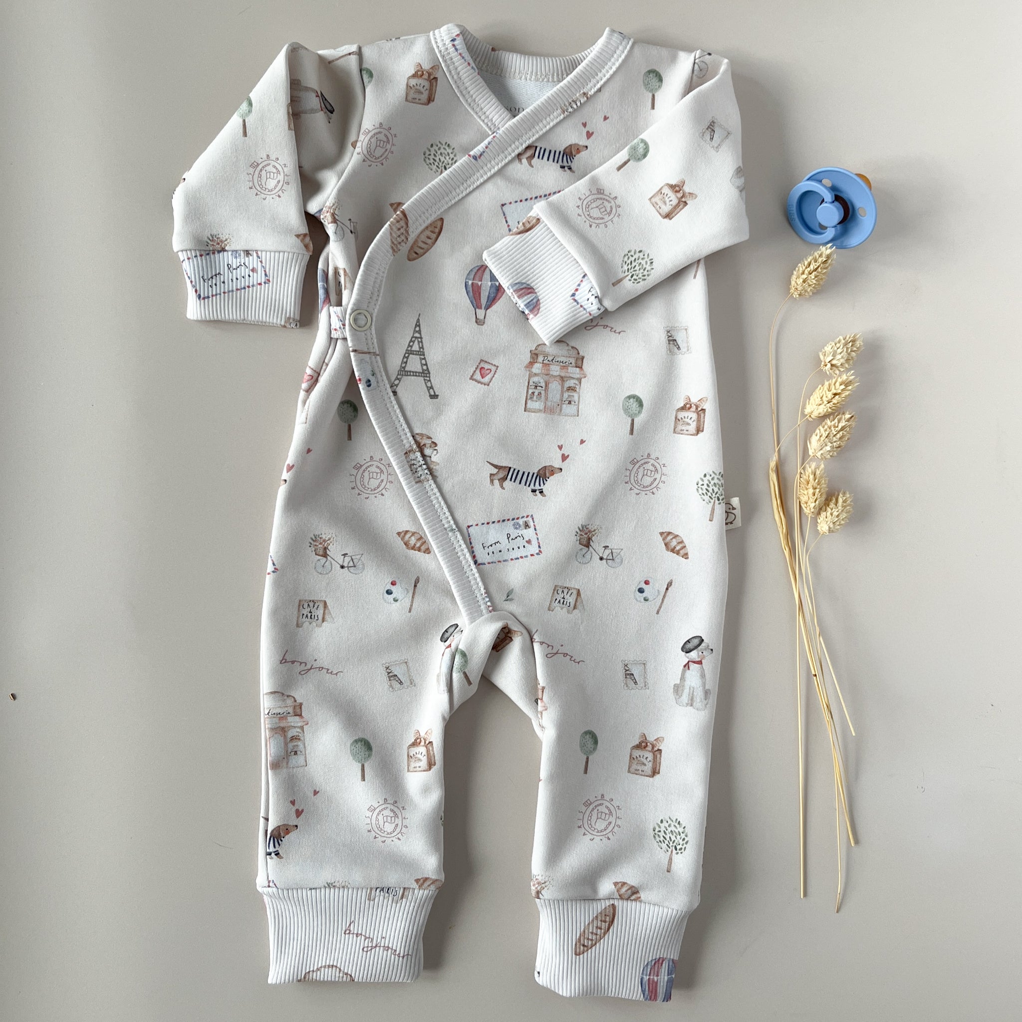 Pyjama bébé cache-cœur – Bonjour Paris   Maison Piou Piou