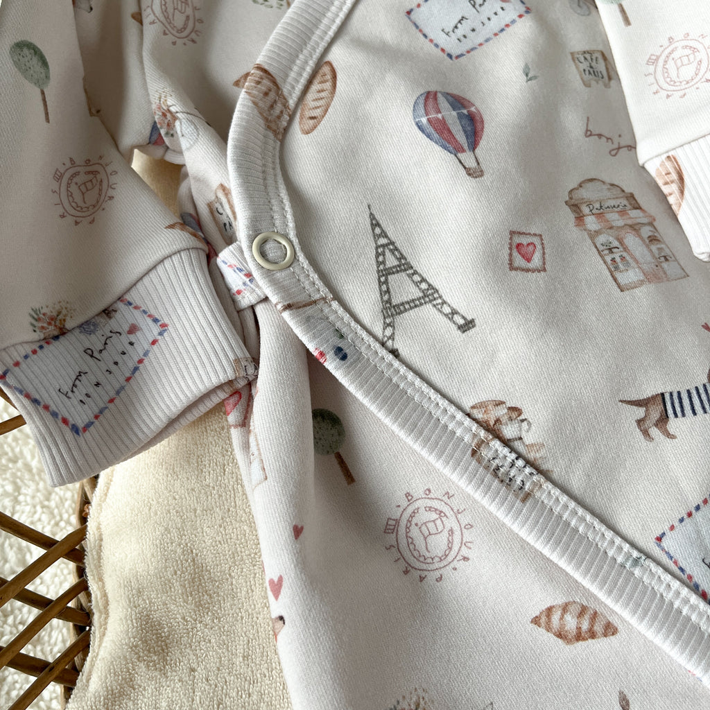 pyjama confortable bebe motif paris