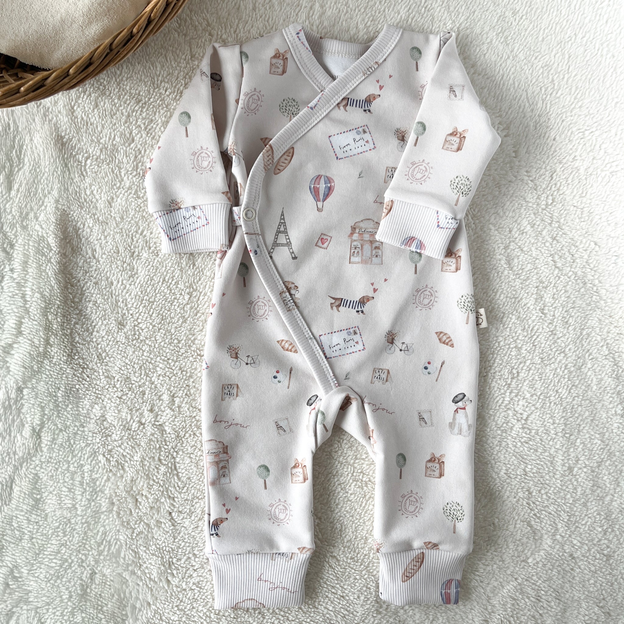Pyjama bébé cache-cœur – Bonjour Paris   Maison Piou Piou