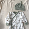 pyjama et bonnet pour bébé garçon motif savane et safari lion crocodile