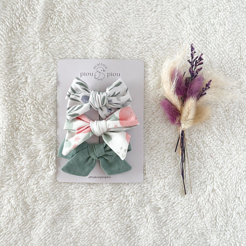 Trio de barrettes cheveux bébé et fille