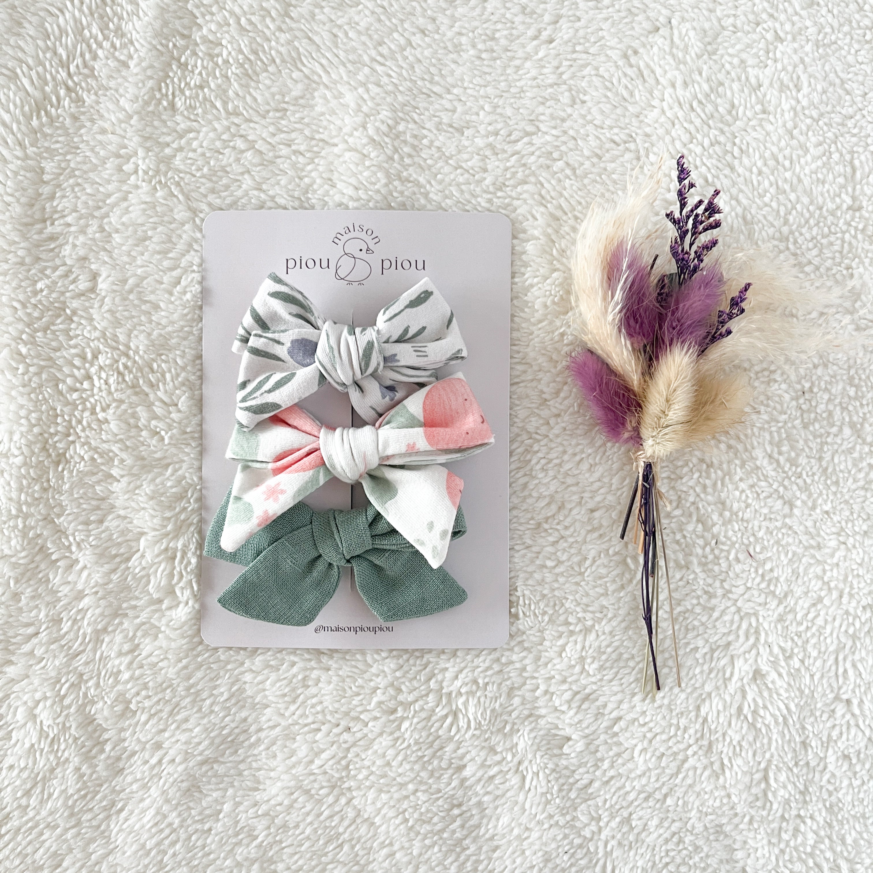 Trio de barrettes cheveux bébé et fille