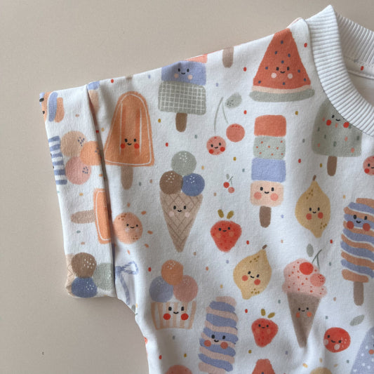 T-shirt oversize imprimé glaces