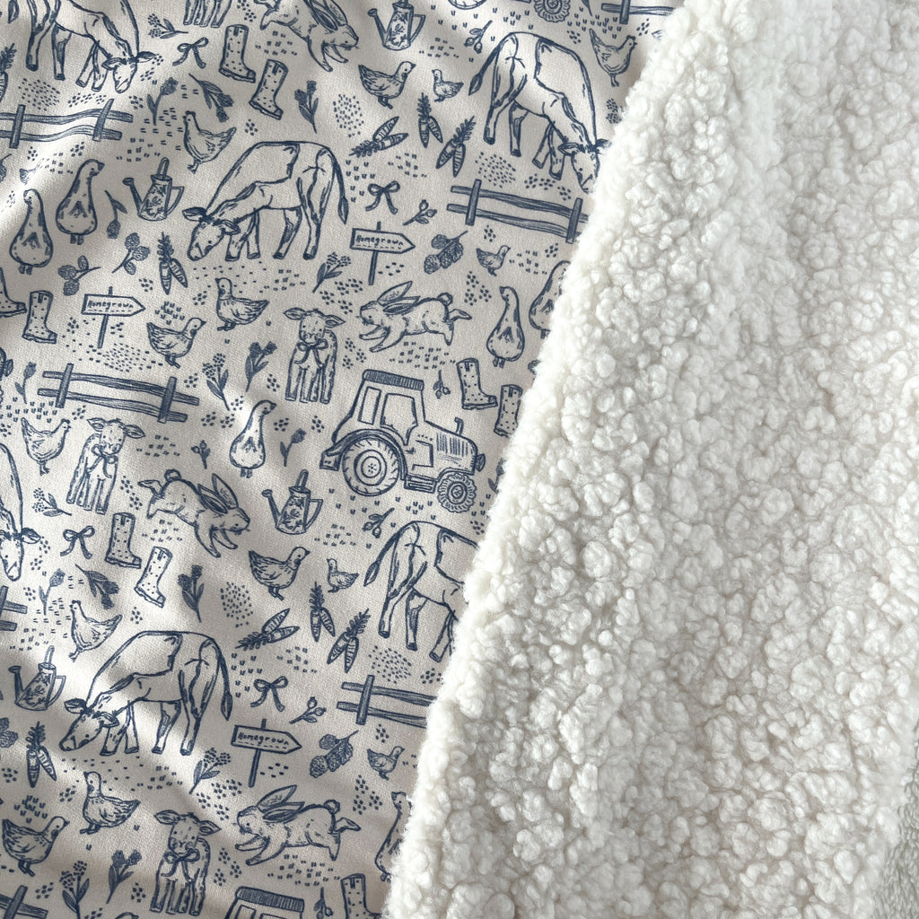 Tour de cou bébé et enfant en jersey et sherpa