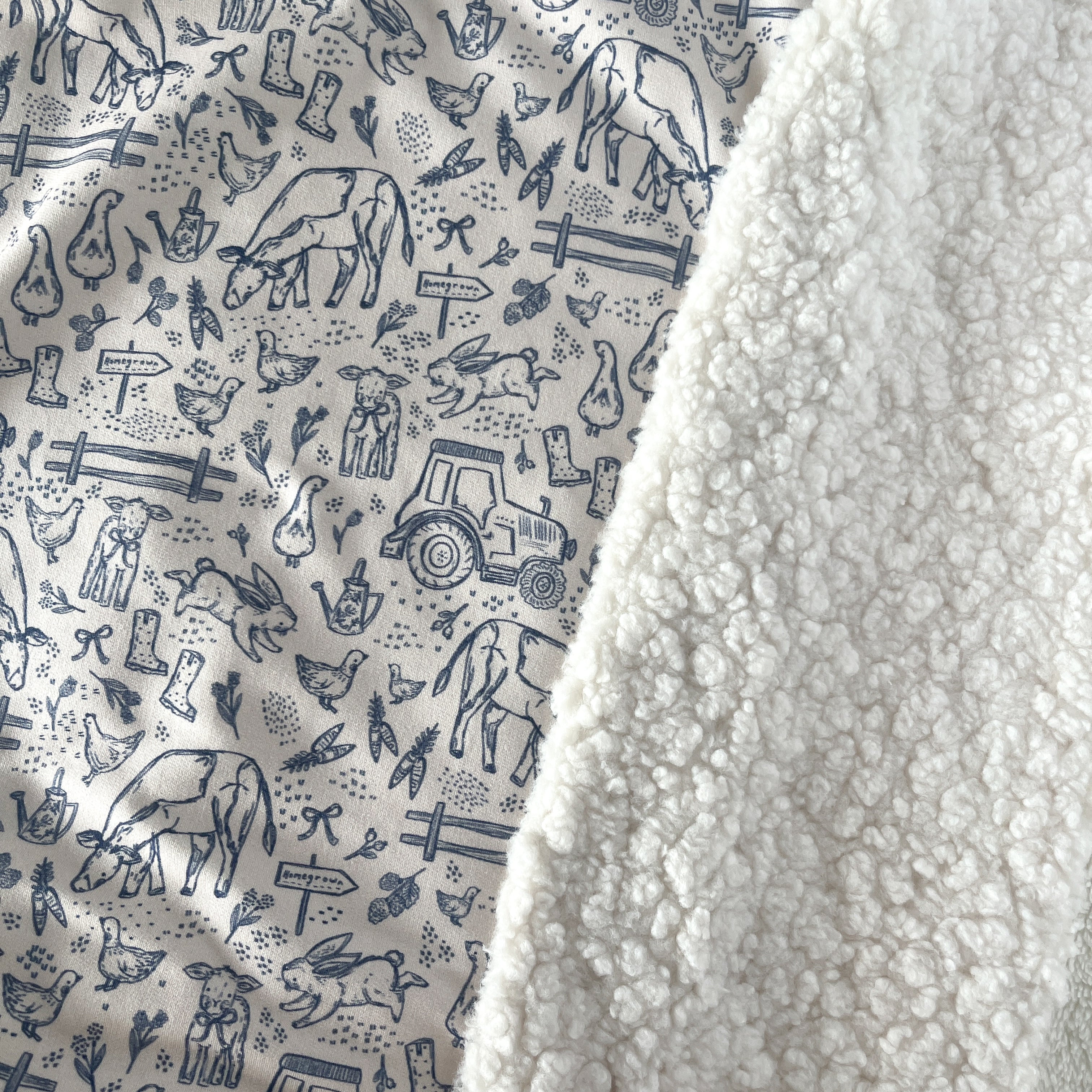 Tour de cou bébé et enfant en jersey et sherpa